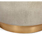 Faux Shagreen Brassed End Table - MAIA HOMES