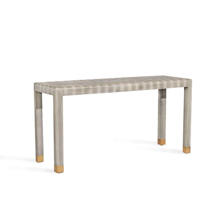 Faux Shagreen Console Table