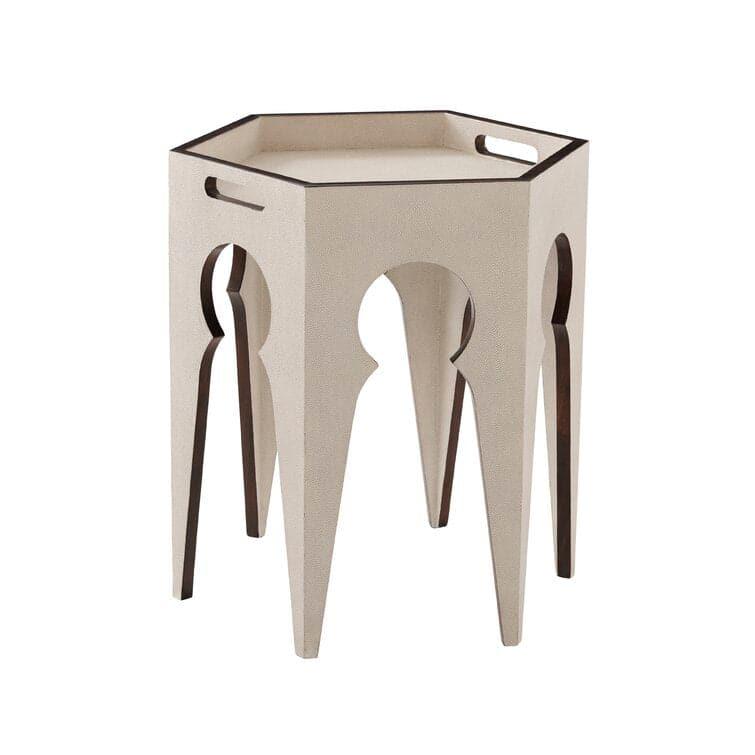 Faux Shagreen Moroccan End Table