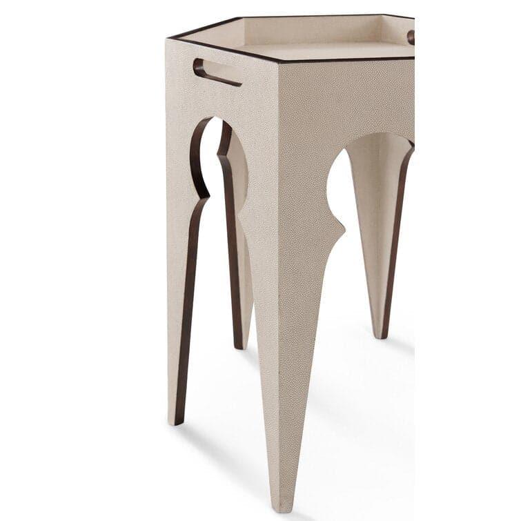 Faux Shagreen Moroccan End Table