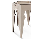 Faux Shagreen Moroccan End Table