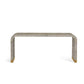Faux Shagreen Waterfall Brassed Console Table - MAIA HOMES