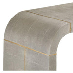 Faux Shagreen Waterfall Brassed Console Table