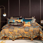 Faux Silk Jacquard with Embroidery Bedding Set Empire