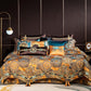 Faux Silk Jacquard with Embroidery Bedding Set - MAIA HOMES