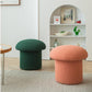 Faux Wool Mushroom Ottoman Stool