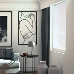 Female Body Minimalist Metal Wall Decor 20"W x 35"H 50x90cm inches