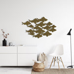 Fish Shoal Metal Wall Art