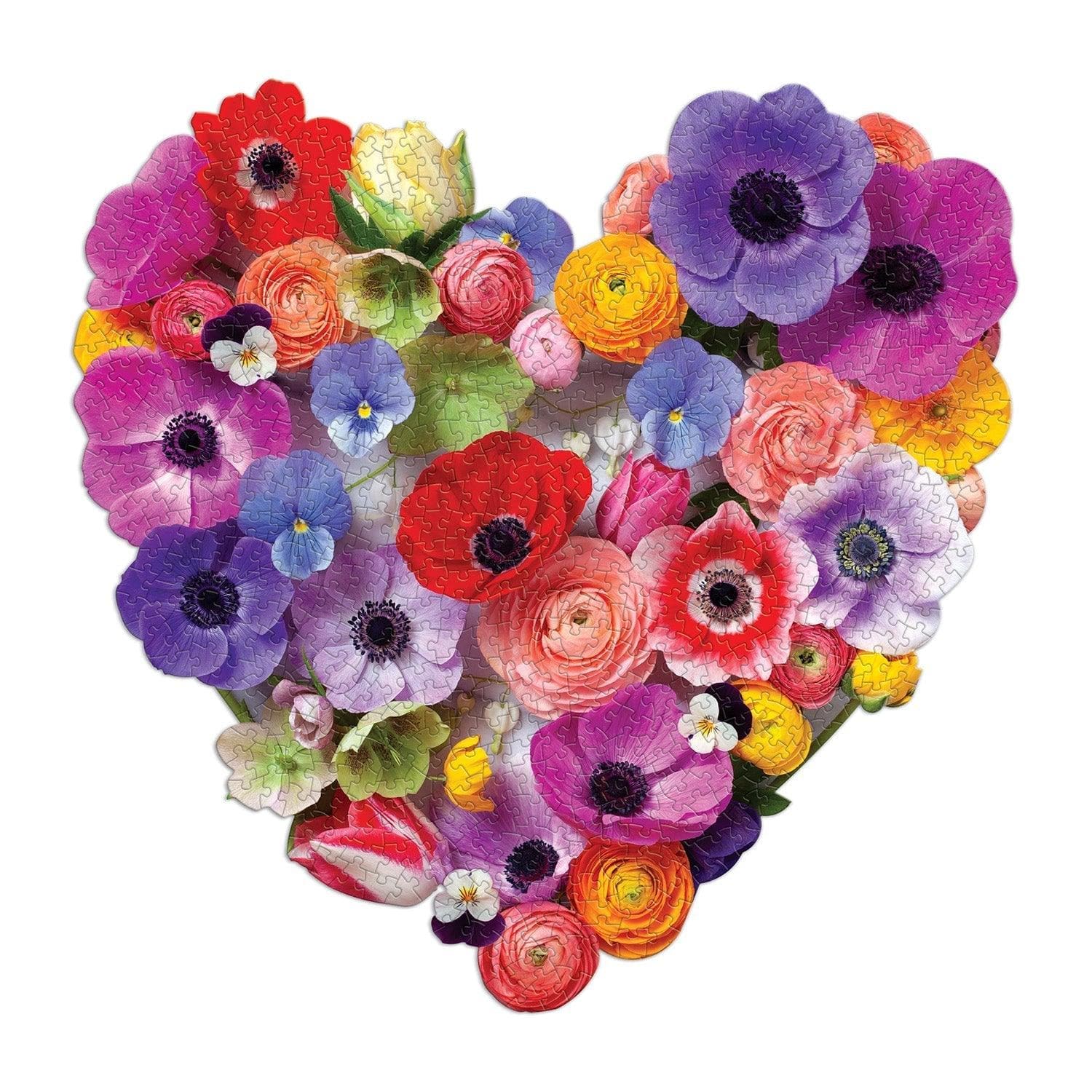 Flora Heart 750 Piece Shaped Puzzle