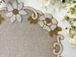 Floral Beaded Burlap Round Placemat - MAIA HOMES