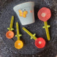 Floral Cactus Ceramic Measuring Spoon Set - MAIA HOMES