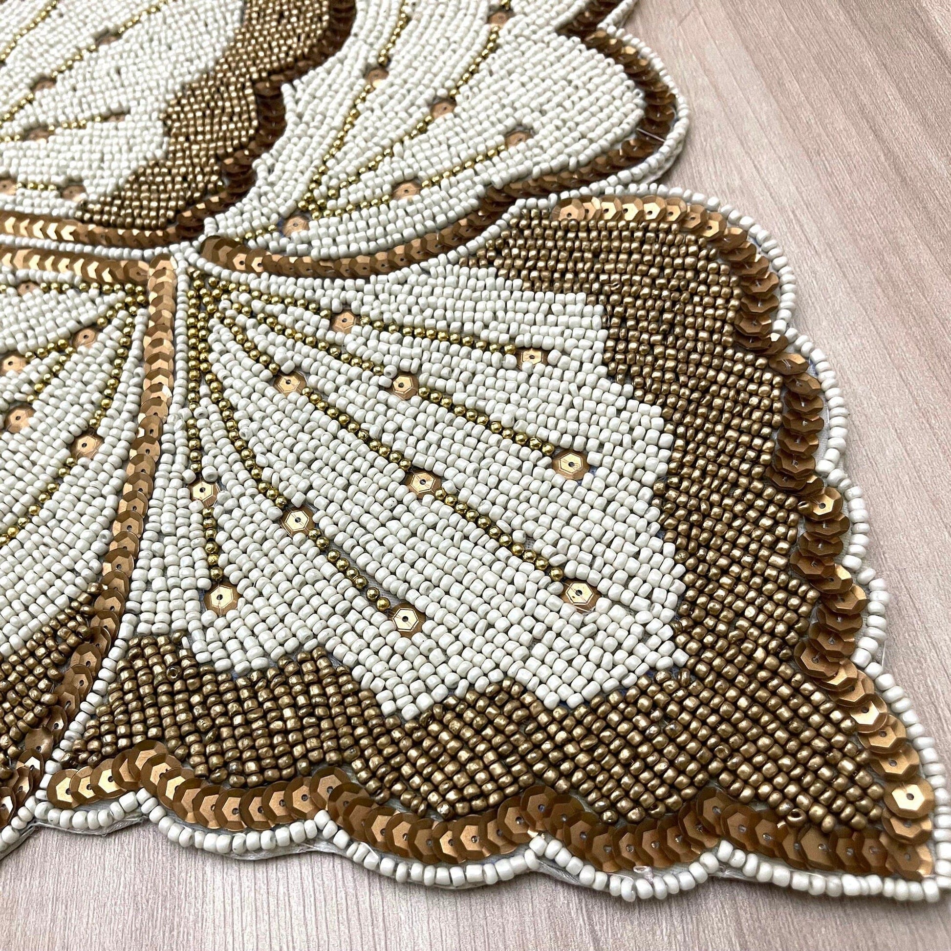 Floral Leaf Beaded Placemat