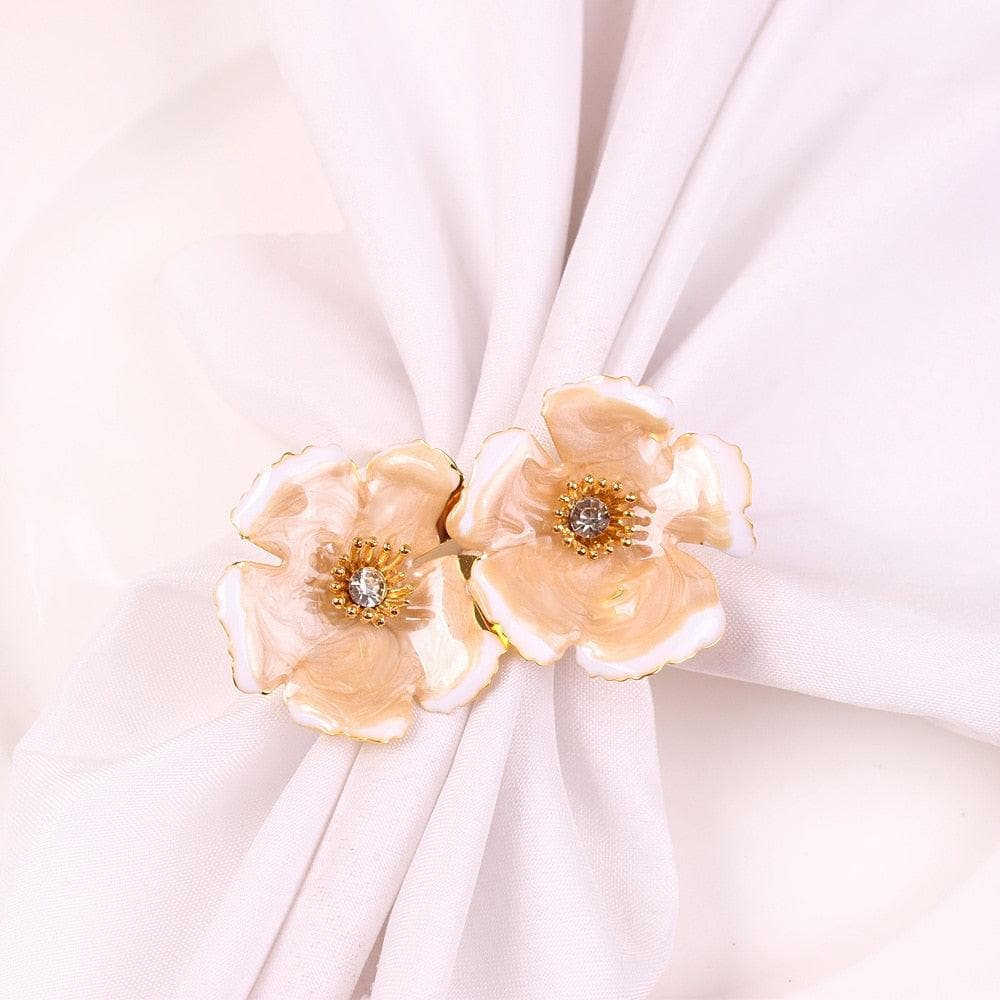 Floral Napkin Rings - 4 pcs