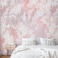 Floral Vintage Pink and White Wallpaper - MAIA HOMES