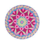 Flower Ocean Beaded Round Placemats