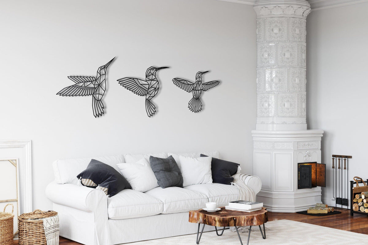 Flying Hummingbirds Metal Wall Art