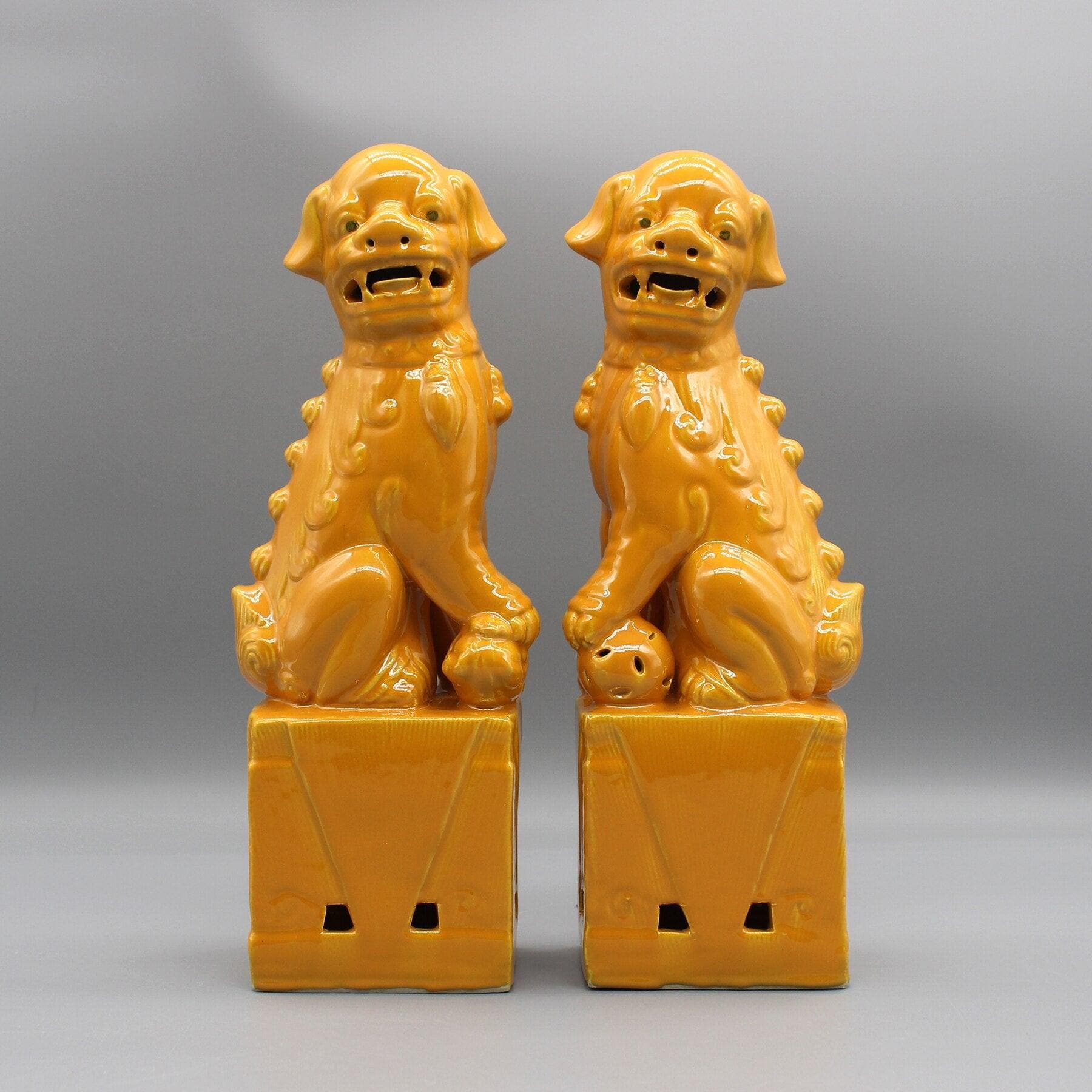 Foo Dogs Ceramic Figurines - MAIA HOMES