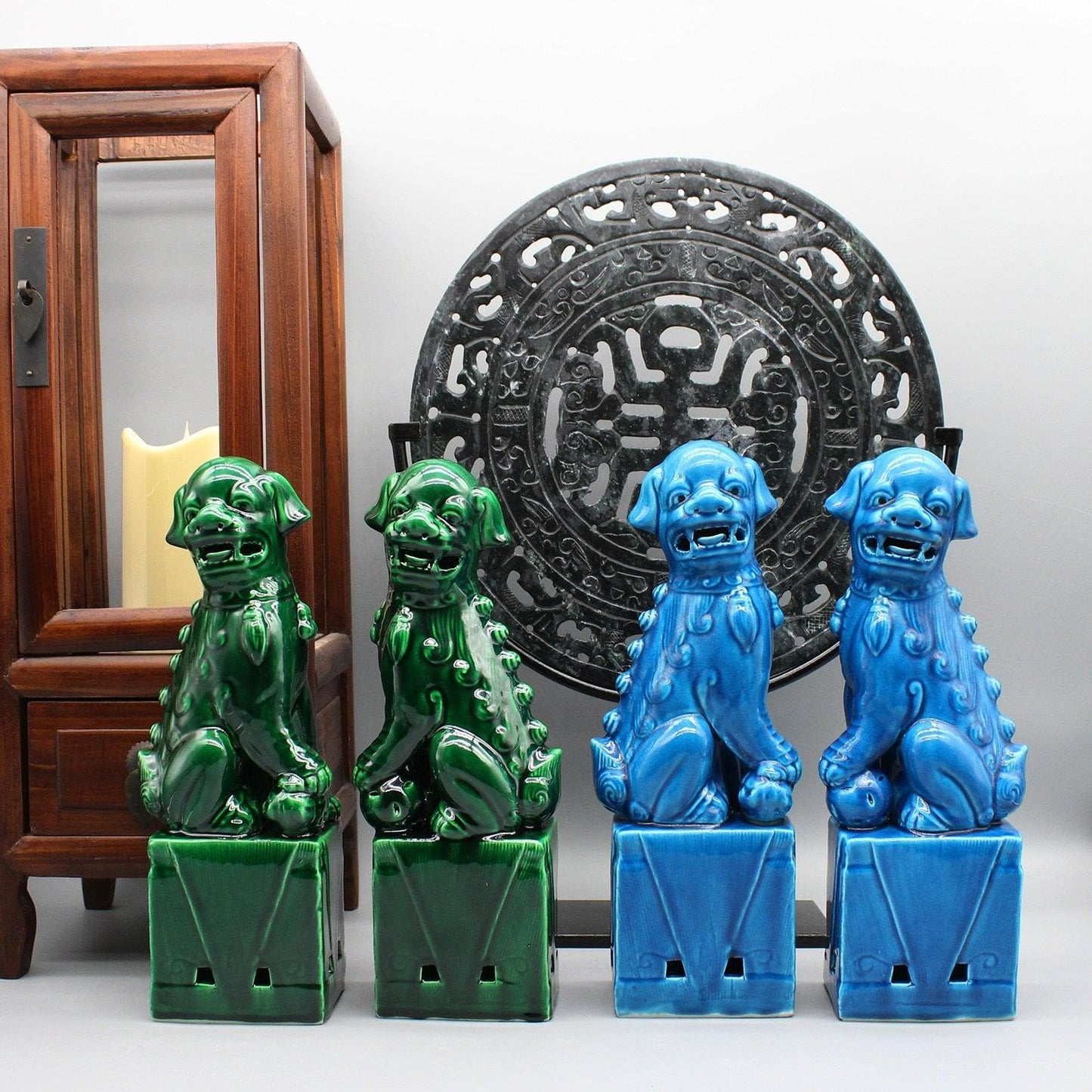 Foo Dogs Ceramic Figurines - MAIA HOMES