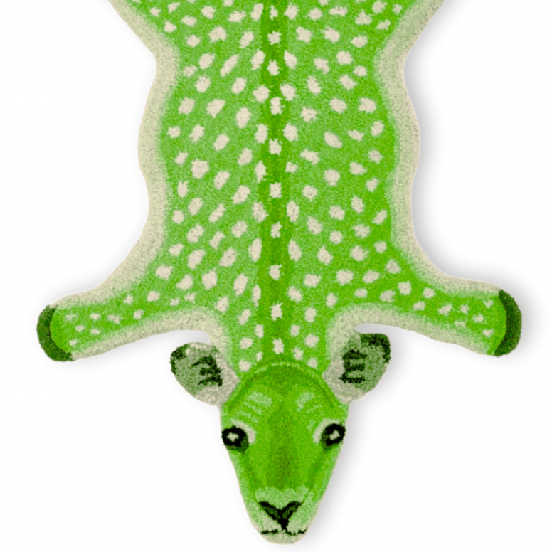 For the Love of Deer Hand Tufted Wool Rug - Green - MAIA HOMES