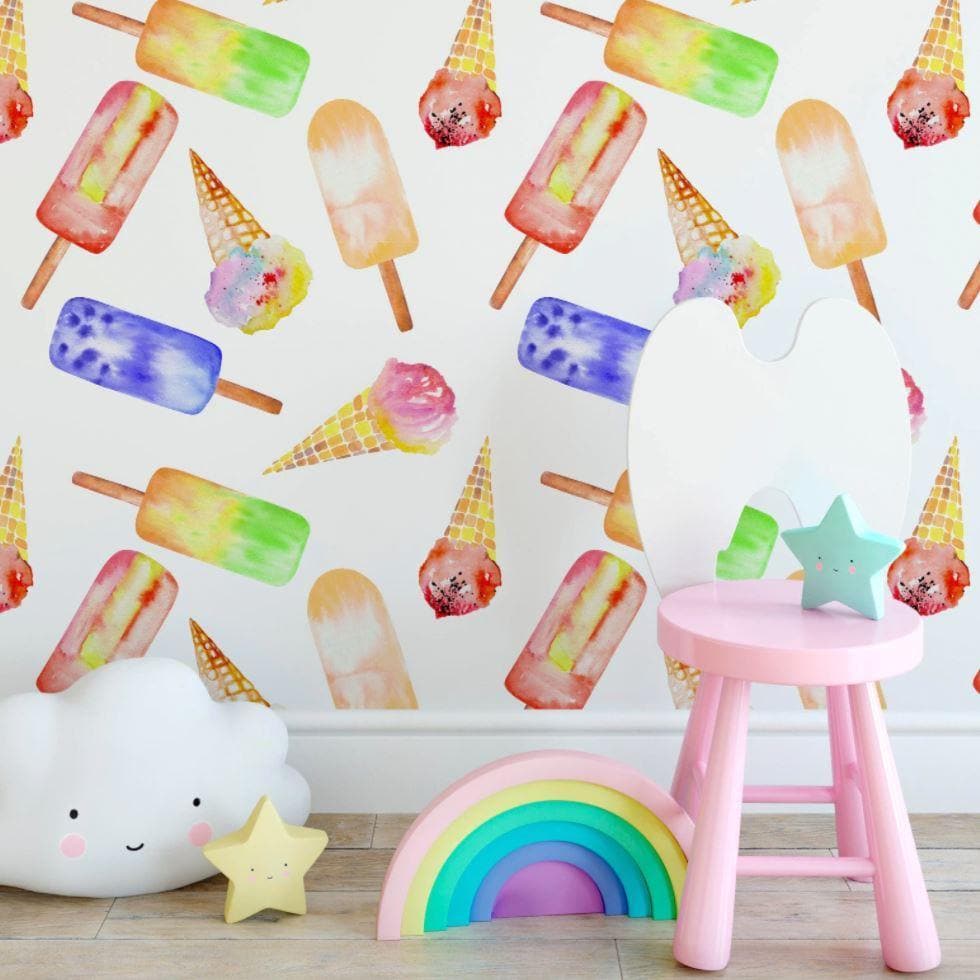 For the Love of Ice Cream Wallpaper - MAIA HOMES