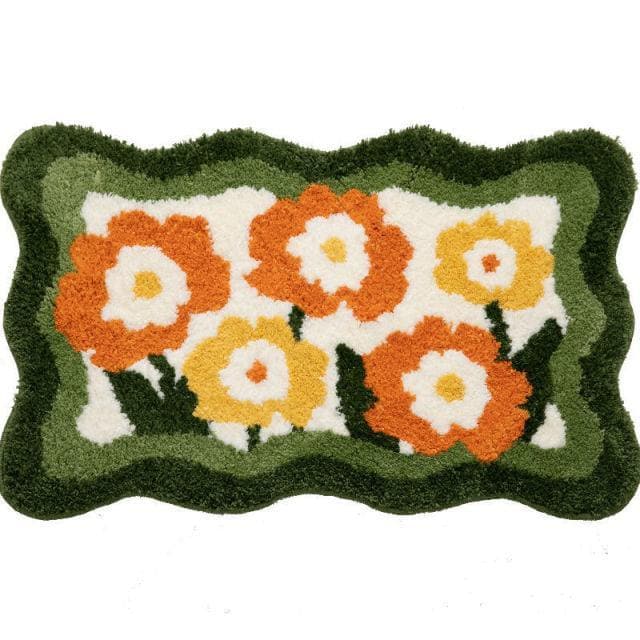 For the Love of Spring Flowers Accent Bath Mat Rug - MAIA HOMES