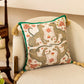 Four Leopards Floral Throw Pillow Cover with Tassels - MAIA HOMES