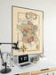 France Provinces Map Print| Vintage France Map Poster - MAIA HOMES