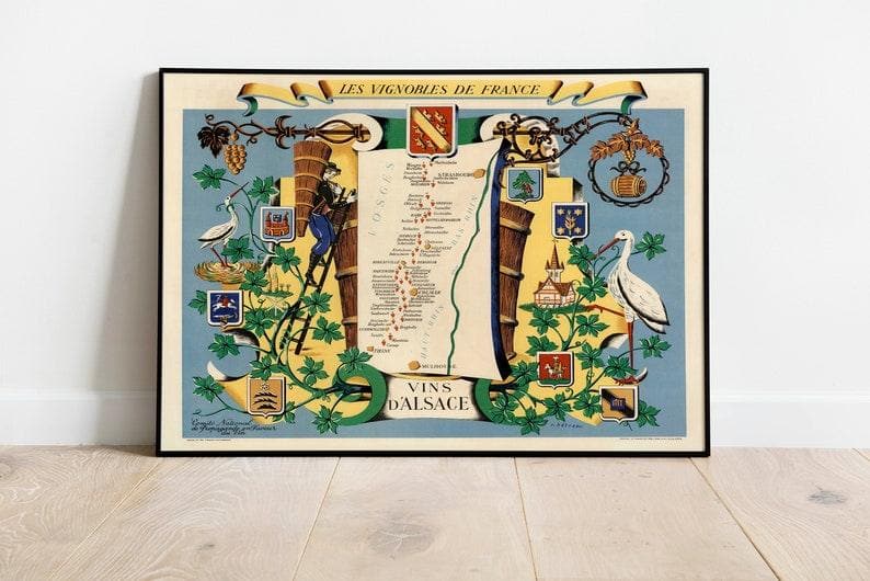 France Wines Map Print| Art History - MAIA HOMES