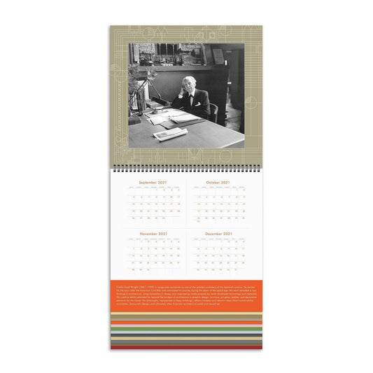 Frank Lloyd Wright 2022 Tiered Wall Calendar - MAIA HOMES