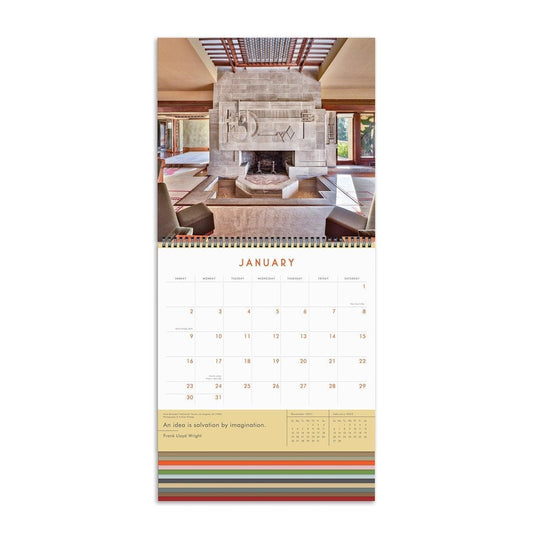 Frank Lloyd Wright 2022 Tiered Wall Calendar - MAIA HOMES