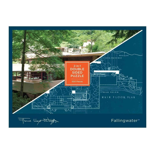 Frank Lloyd Wright Fallingwater Double-Sided 500 Piece Jigsaw Puzzle - MAIA HOMES