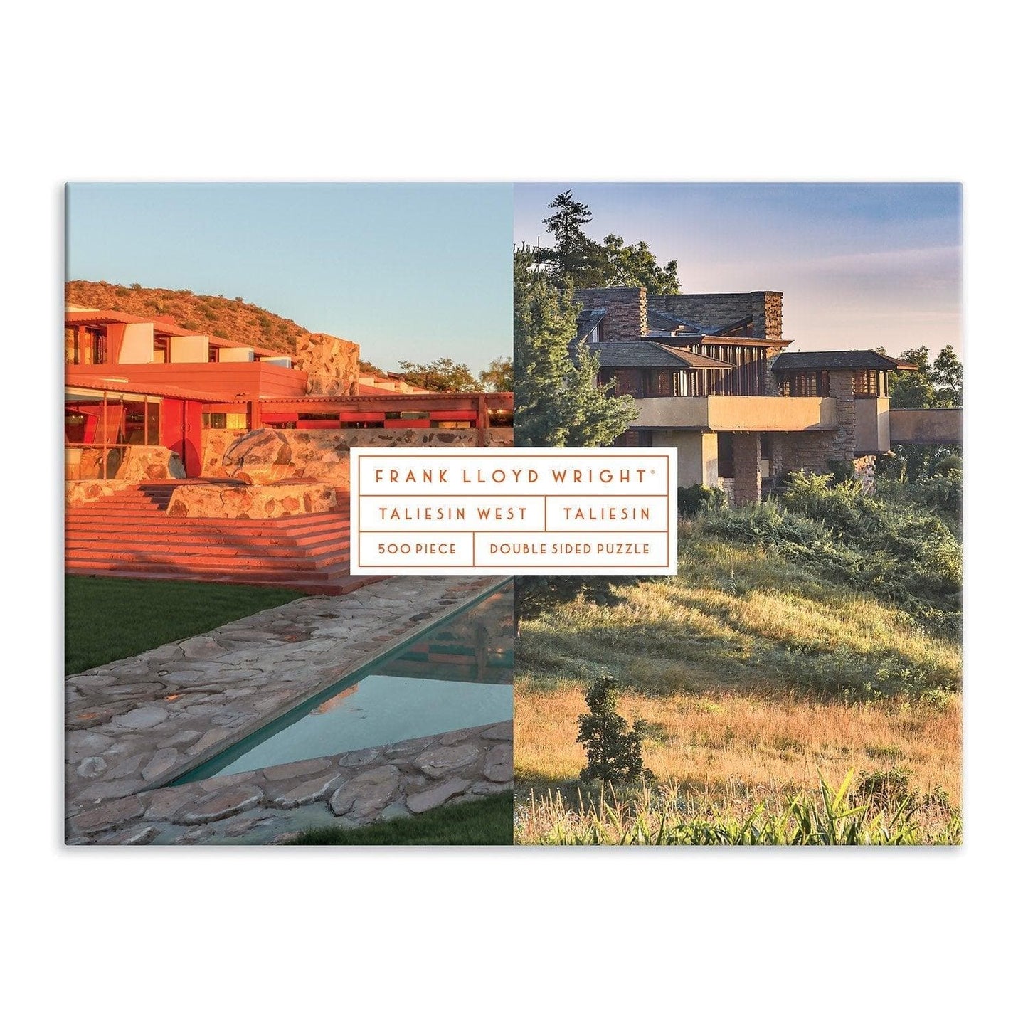 Frank Lloyd Wright Taliesin and Taliesin West Double-Sided 500 Piece Jigsaw Puzzle