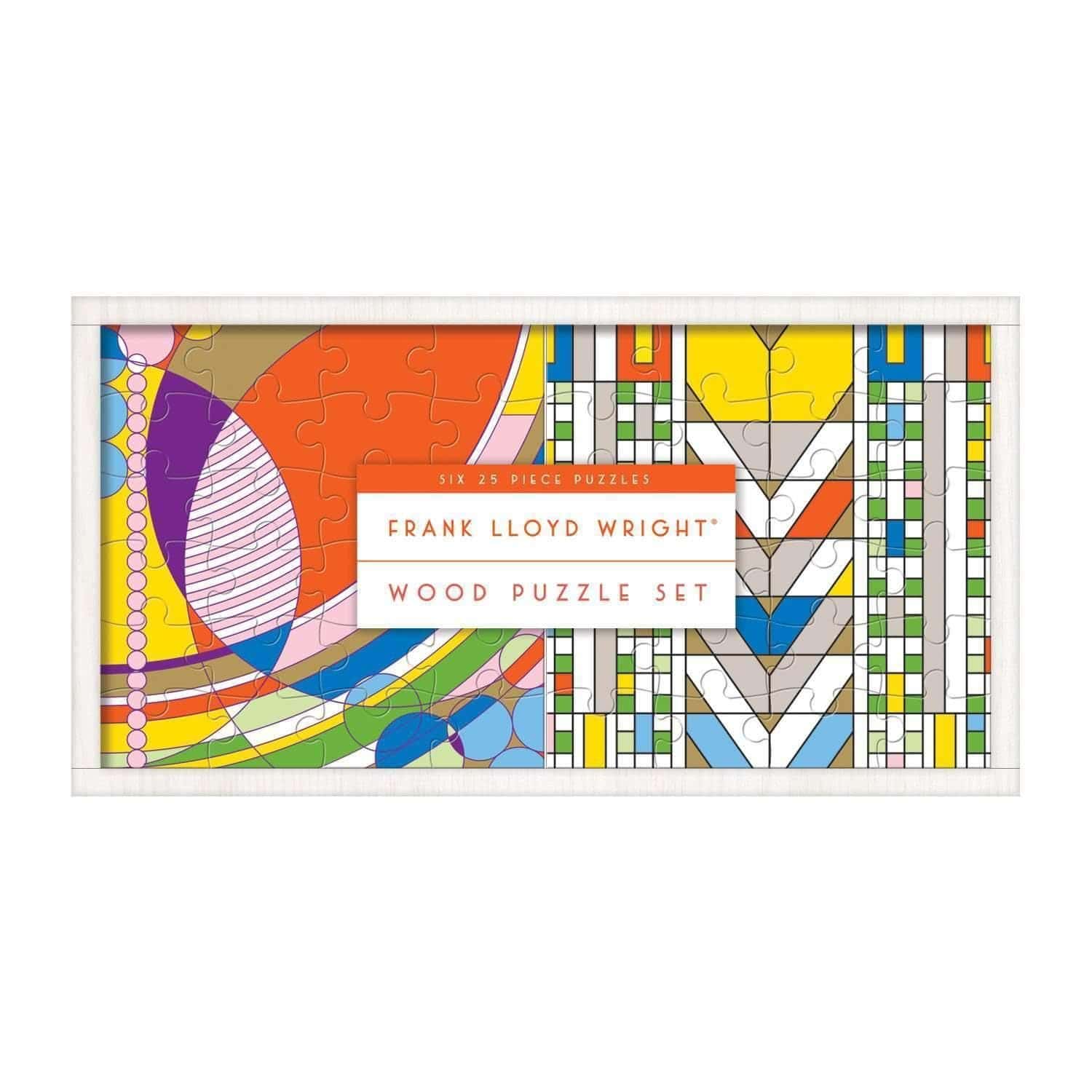 Frank Lloyd Wright Wooden Jigsaw Puzzle Set