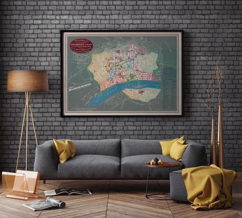 Frankfurt Map Print| Art History