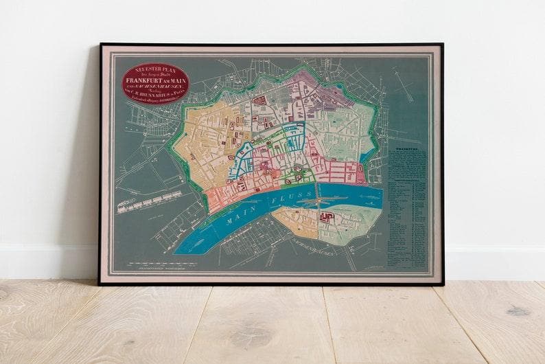 Frankfurt Map Print| Art History