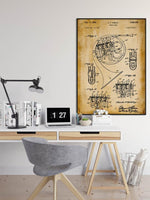 French Horn Patent Print| Framed Art Print