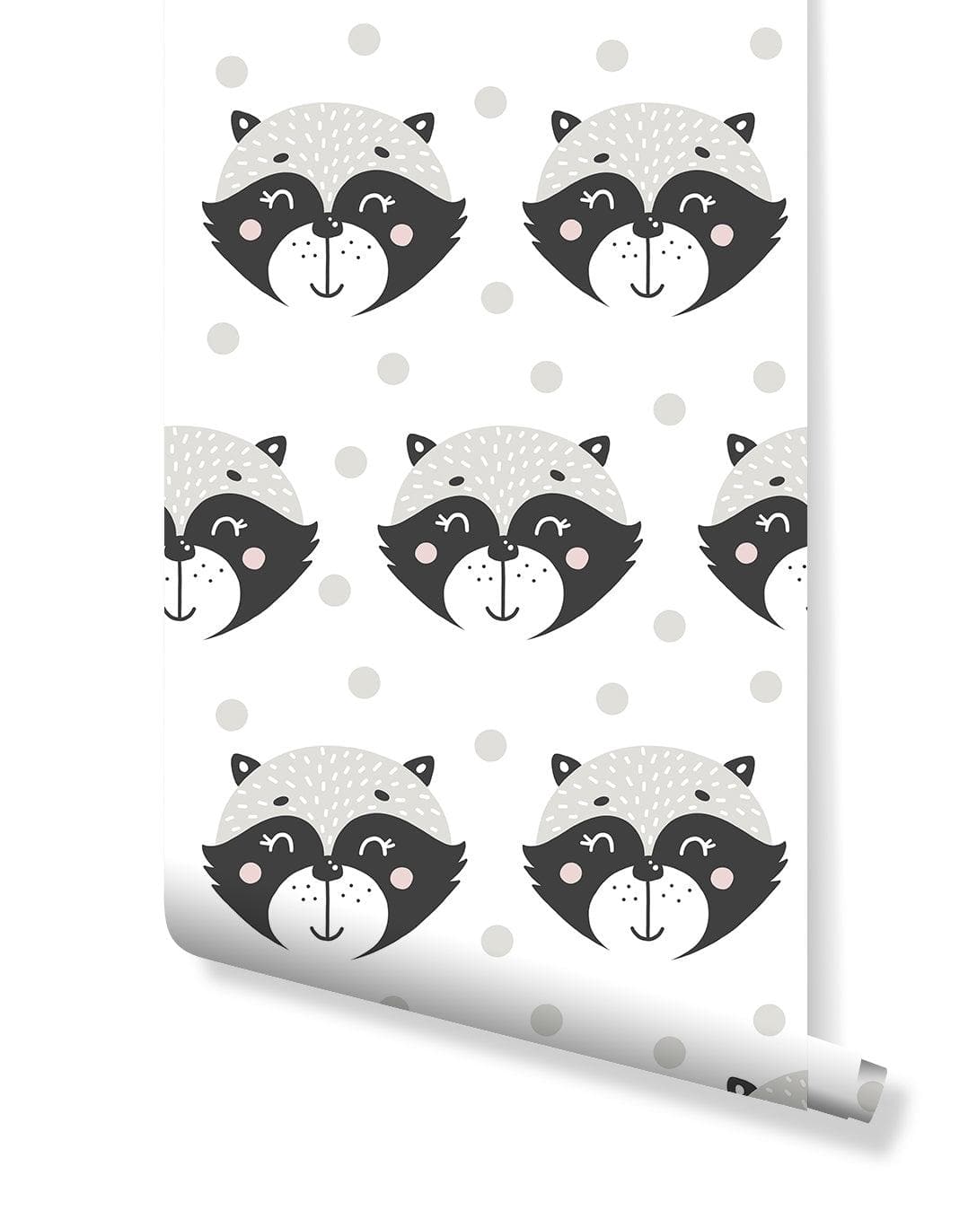 Friendly Raccoons Kids Animal Print Removable Wallpaper - MAIA HOMES