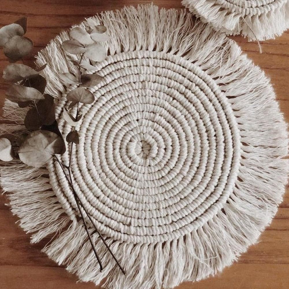 Fringe Bohemian Macrame Coaster Placemat