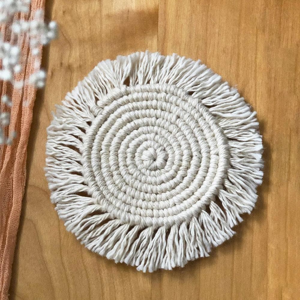 Fringe Bohemian Macrame Coaster Placemat - MAIA HOMES