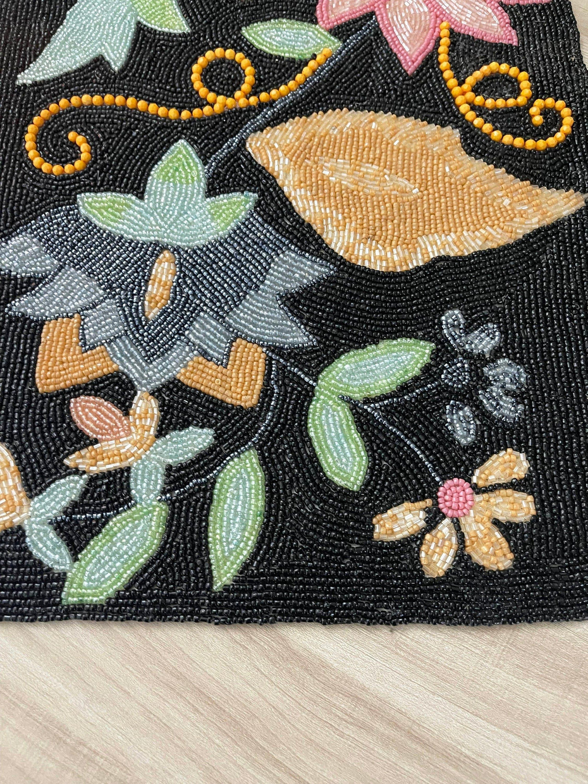 Garden of the Night Beaded Table Runner