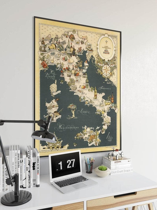 Gastronomic Map of Italy| Poster Art - MAIA HOMES