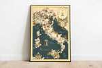 Gastronomic Map of Italy| Poster Art