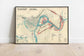 Gdansk City Map Wall Print| Framed Map Wall Decor - MAIA HOMES