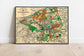 Gelsenkirchen Map Wall Print| Framed Map Wall Decor - MAIA HOMES