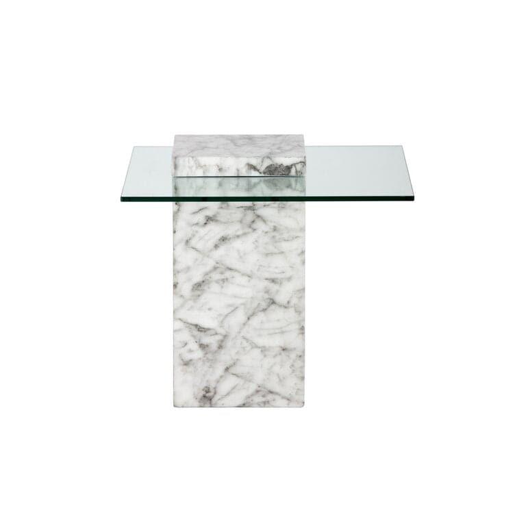 Genuine Marble and Glass End Table Default Title