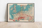 Geographical Map of Western Europe| Map Wall Decor - MAIA HOMES