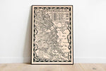 Geological Map of Woollen District, England| Old Yorkshire Map Print