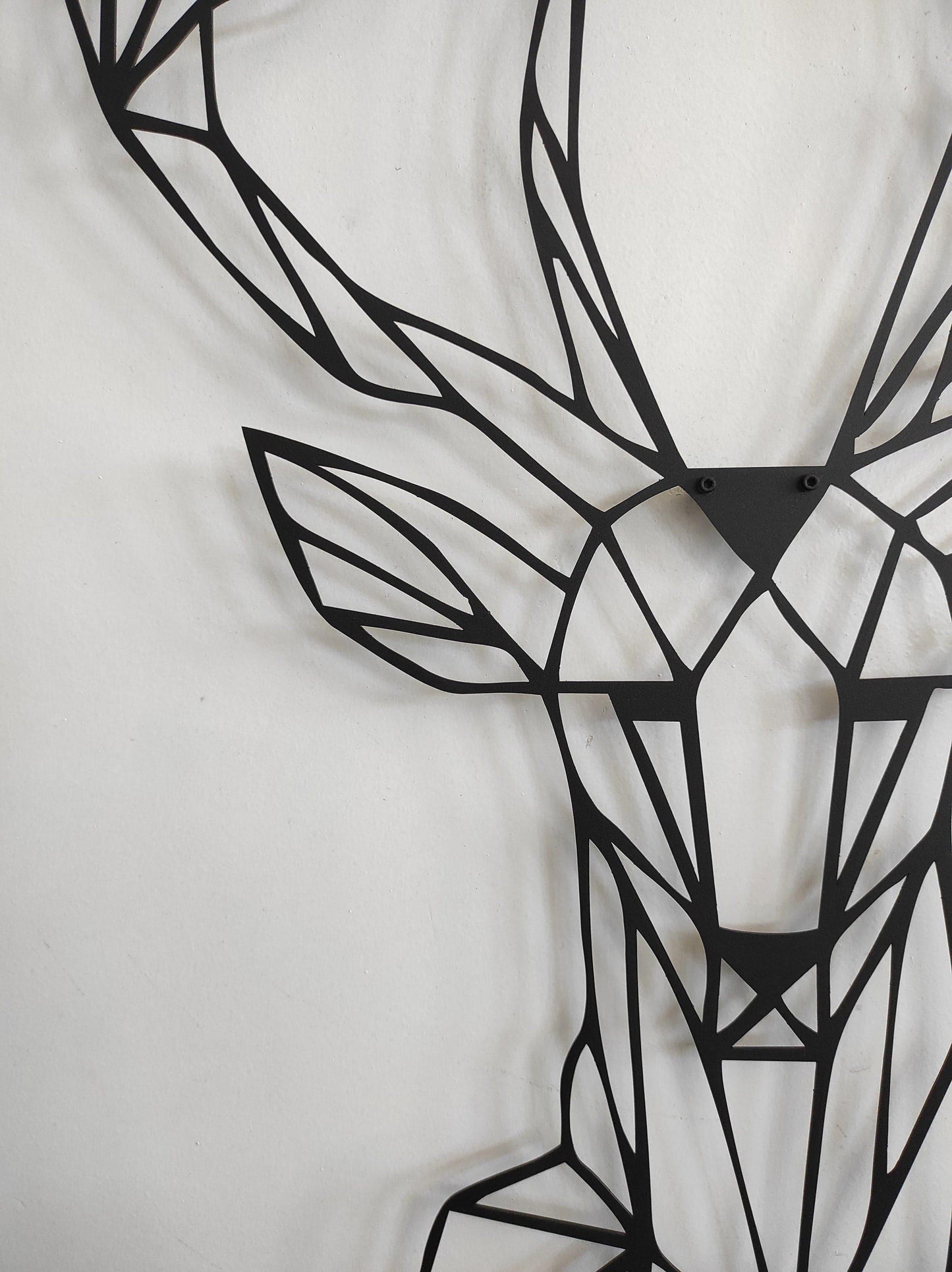 Geometric Deer Head Metal Wall Art - MAIA HOMES