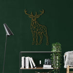 Geometric Deer Metal Art Gold