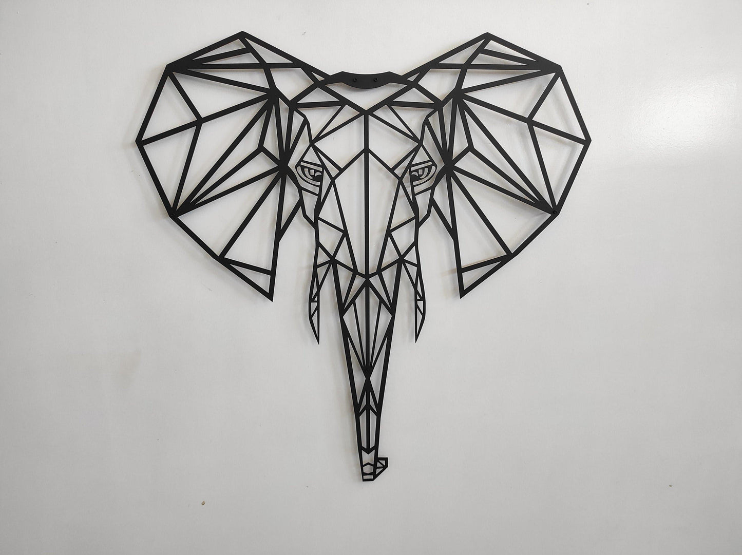 Geometric Elephant Head Metal Wall Art - MAIA HOMES
